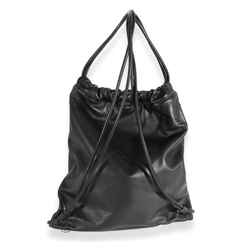 SAINT LAURENT Lambskin Teddy Drawstring Bag 